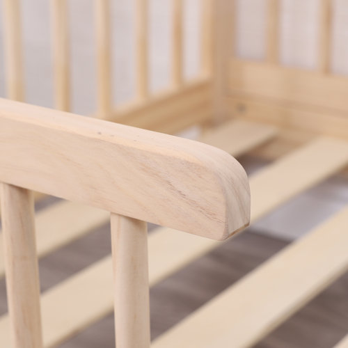 Harriet Bee Cristyle Toddler Solid Wood Platforms Bed and Mattress by